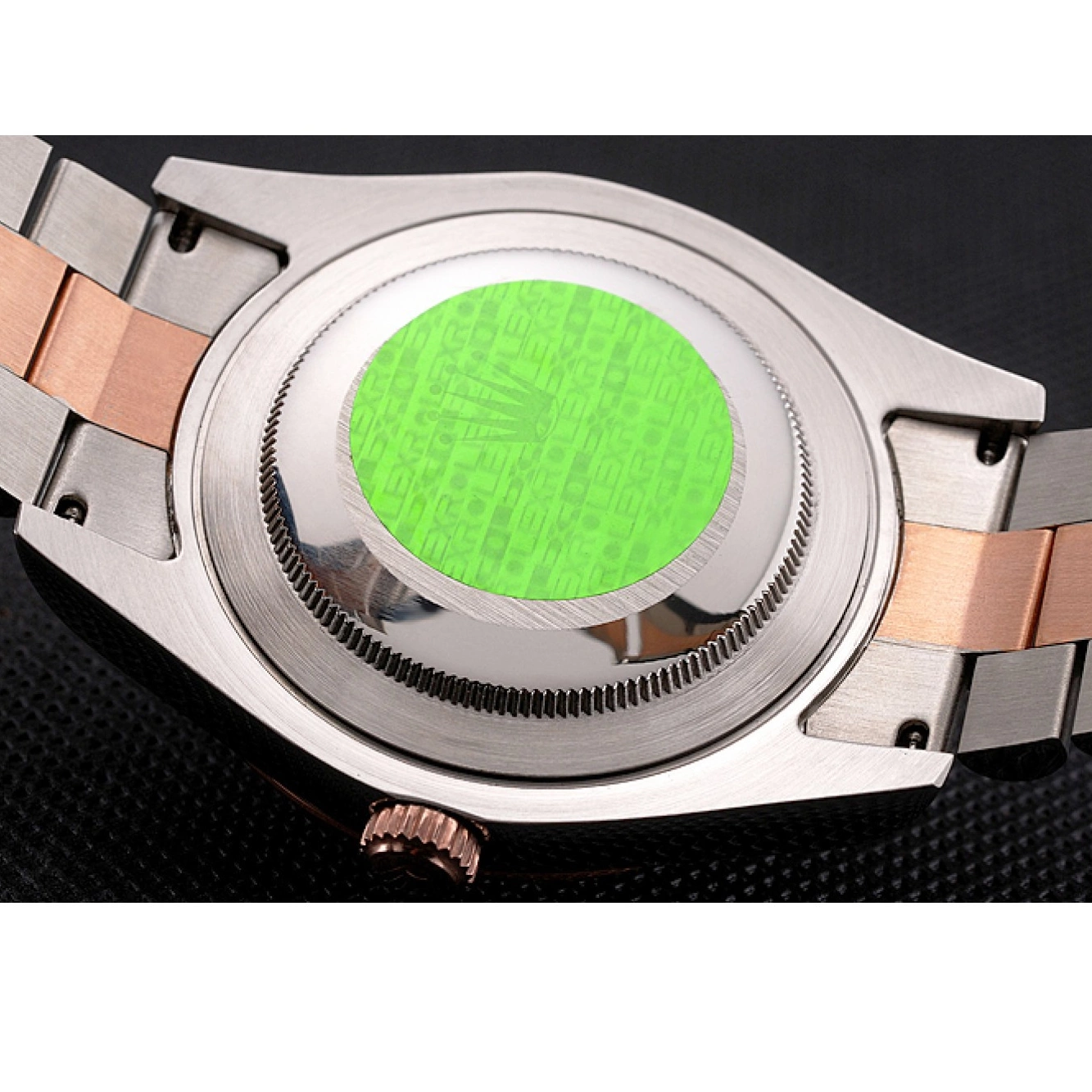 Aaa fake watches Dial Two And Datejust Bezel Stainless Gold Steel Bracelet Rose Case Swiss Rolex Tone 0714